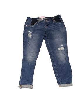 ISABEL maternity by Ingrid & Isabel jeggings cuffed distressed size 6